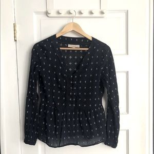 LOFT woven peplum blouse